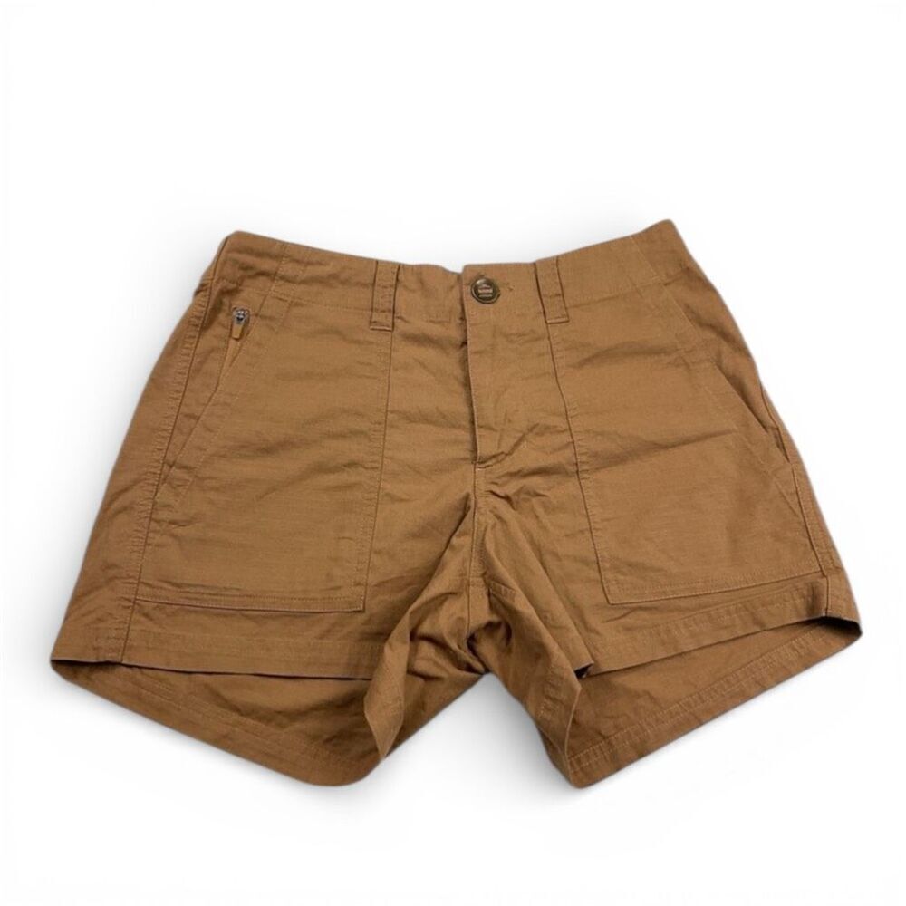 Duck Camp Womens Utility High Rise Gruene Chino Shorts Brown Outdoor Hiking M